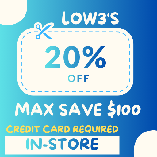 20% Off Lowes In-Store Only