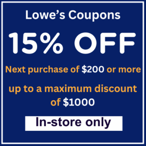 15% Off Lowes In-store