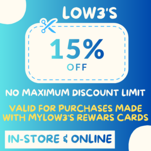 15% Off Lowes In-store - Online