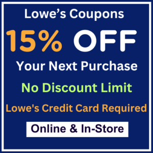 15% Off Lowes In-store - Online