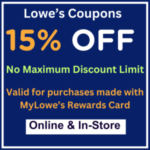15% Off Lowes In-store - Online